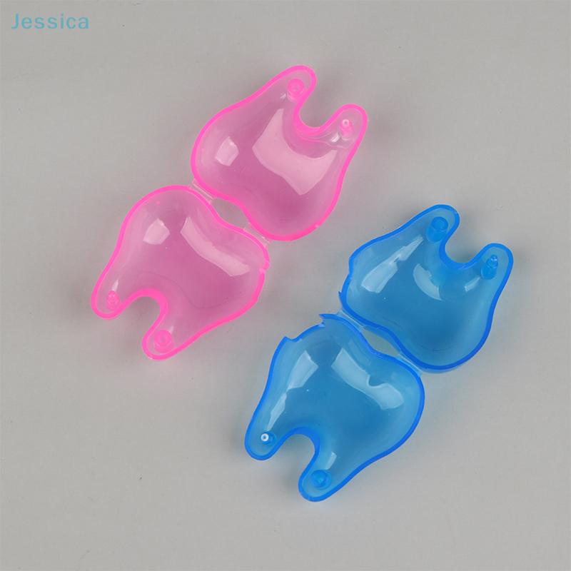 Tooth-Shaped Travel Toothbrush Case - Portable Plastic Storage Box for Toothbrushes & Oral Care Tools
