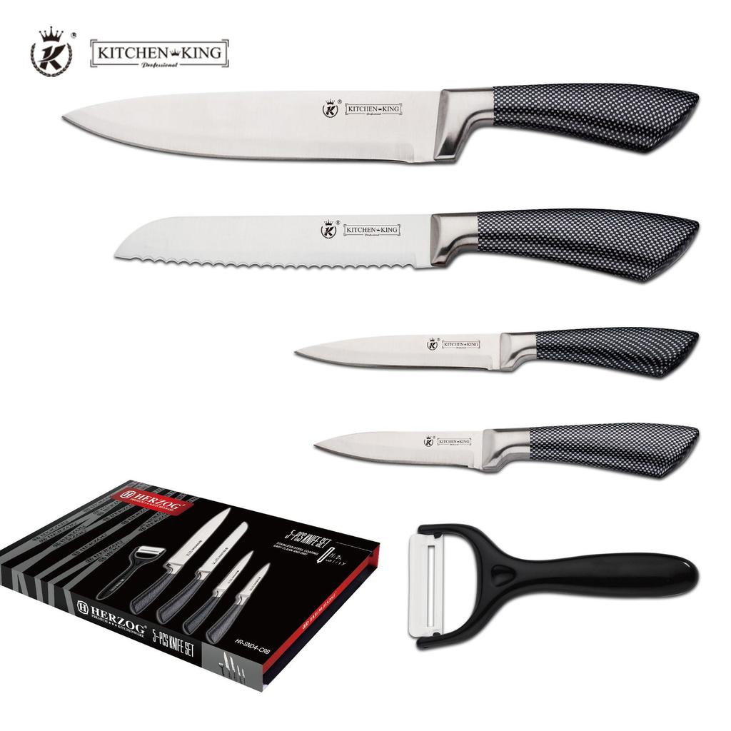 KITCHEN KING Knife Set Kitchen Stainless Steel Chef Knife Hollow Handle