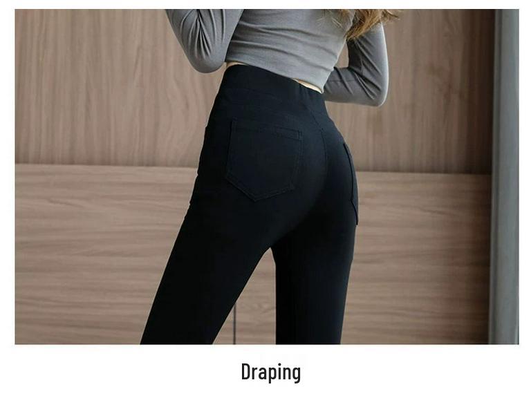 Winter Warm High-Waisted Flared Pants for Women, Plus Size, Straight Leg, Casual Suit for Spring and Autumn 2024