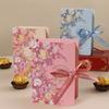 Simple Book Shape Gift Box with Ribbon Paperboard Material Present Packaging Box DIY Candy Packaging Box Wedding Birthday