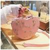 New Women Spring Summer Heart-shaped Handbag Crossbody Bags Zipper PU Leather Shoulder Bag Leisure