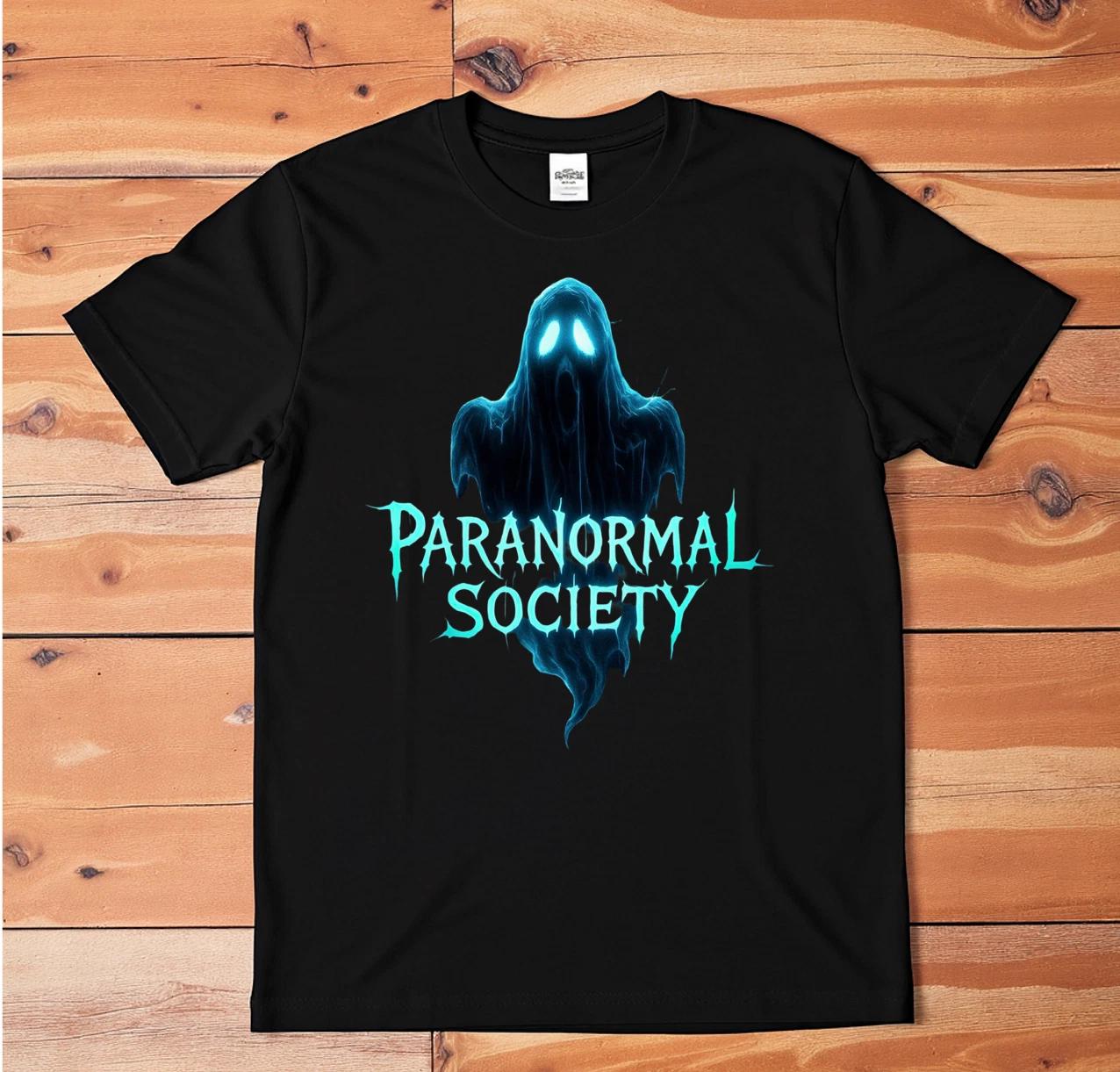 Paranormal Society T-Shirt Haunted Ghost Graphic Tee Spooky Horror Unisex 2XL