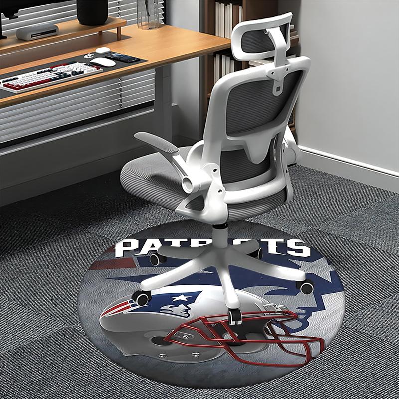 

Patriots Helmet,Football Gear Chair mat Round Rug-Office carpet, Machine Washable, Non-slip, Suitable for Living Rooms, Bedrooms, Entryways, 80cm by 80cm