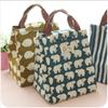 Charming Hedgehog And Whale Canvas Cooler Lunch Bag With Thermal Insulation