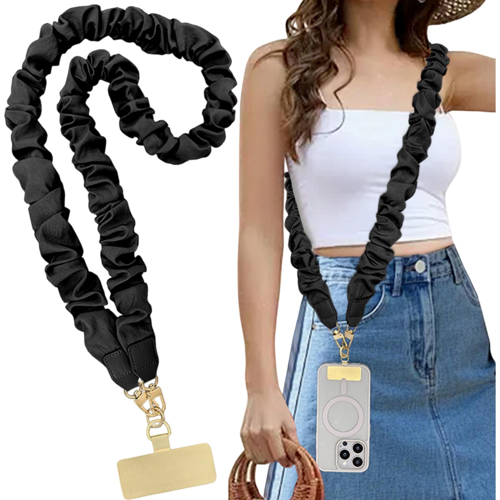 

Mobile Phone Lanyard -theft Identification Lanyard For Smartphones And Wallets | Adjustable Shoulder Strap With Strong Connectors Lightweight Design One Size чёрный