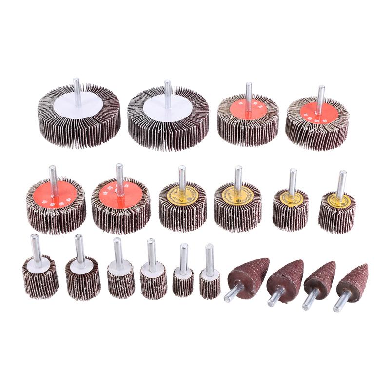 20Pc 80 Grit Sanding Flap Wheel Disc 1/4" Shank Abrasive Sandpaper for Die Grinder Drill Rotary Tool Cleaning Deburring Grinding