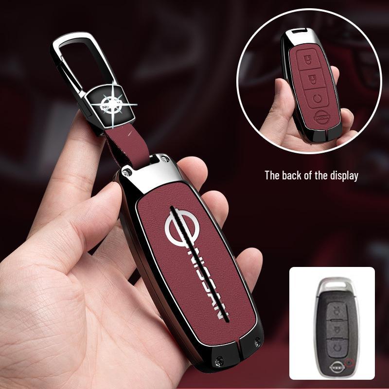 Metal Keychain Cover for Nissan Qashqai, X-Trail, Tiida, Kicks, Murano, Sylphy, Terra