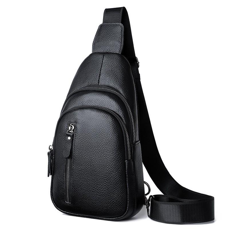Leather Men s Bag Korean Version Fashion Trend Top Layer Cowhide Shoulder New Casual Versatile Crossbody