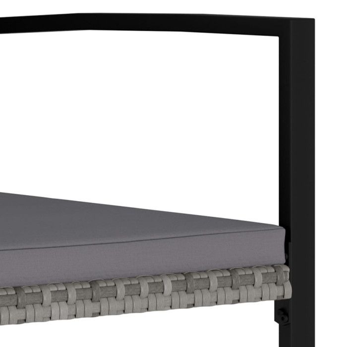 VidaXL Chaises de salle à manger de jardin 4 pcs Résine tressée Gris