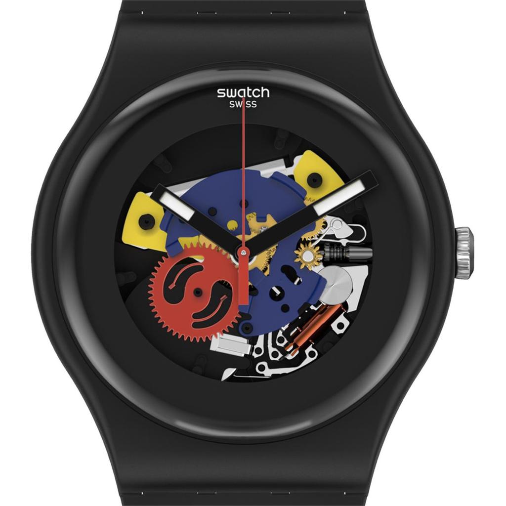SWATCH Unisex 41mm Black Watch SO29B107 SO29B107