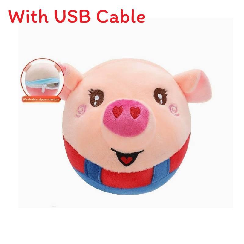 Jumping Pig Plush Toy With Singing Speech Learning For Baby And Kids Red Pig