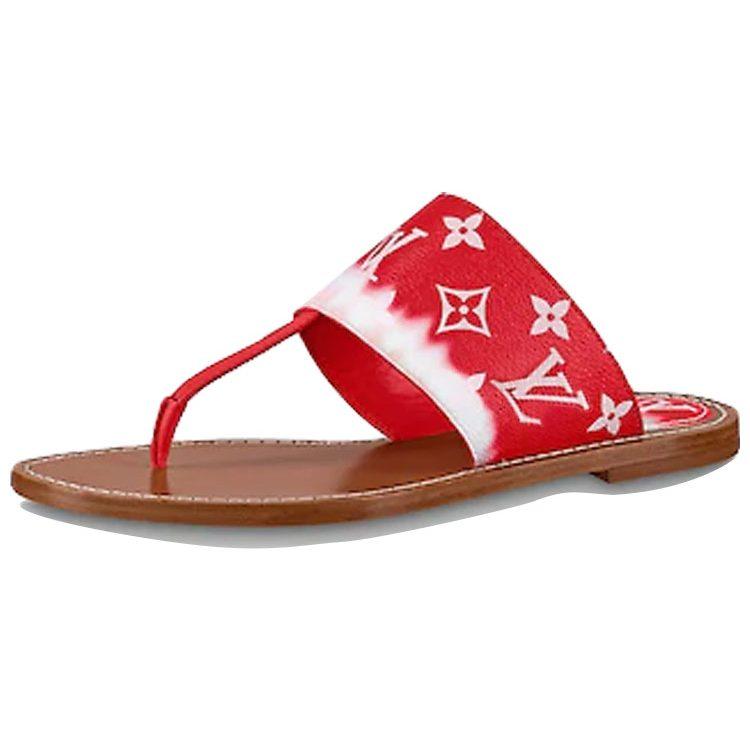Louis Vuitton סנדלי פלמה 'מונוגרמה אדומה' לנשים 1A7TRA