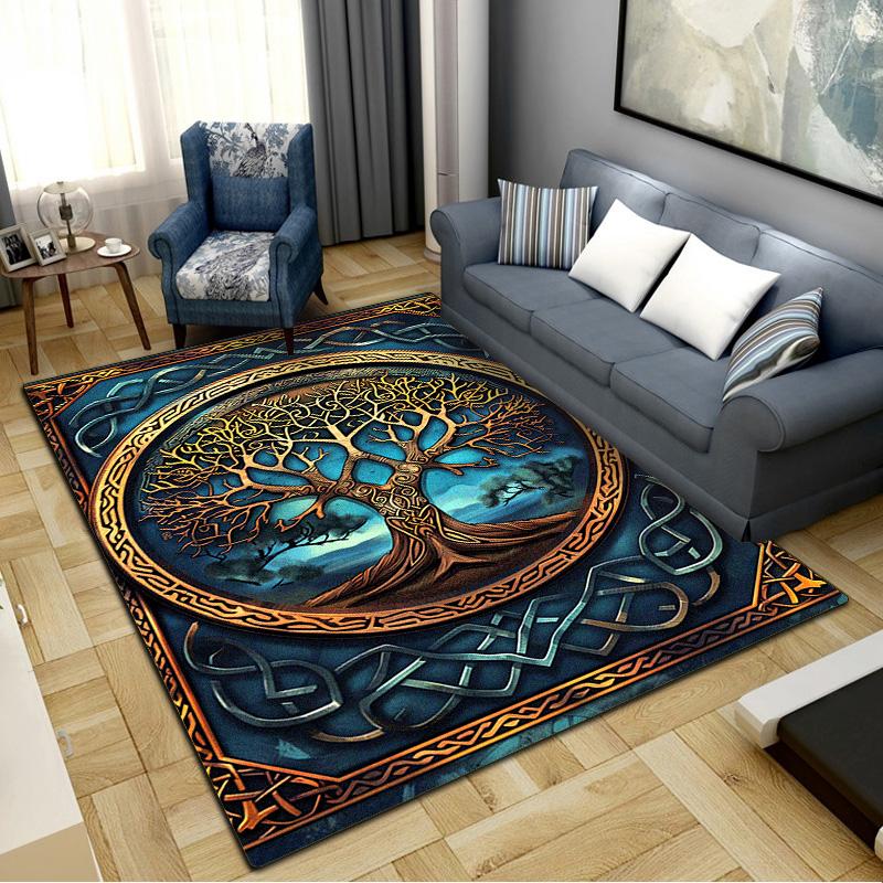 Viking Carpet Rug for Living Room Bedroom Home Sofa Decoration,Kids play Non-slip Floor Mat