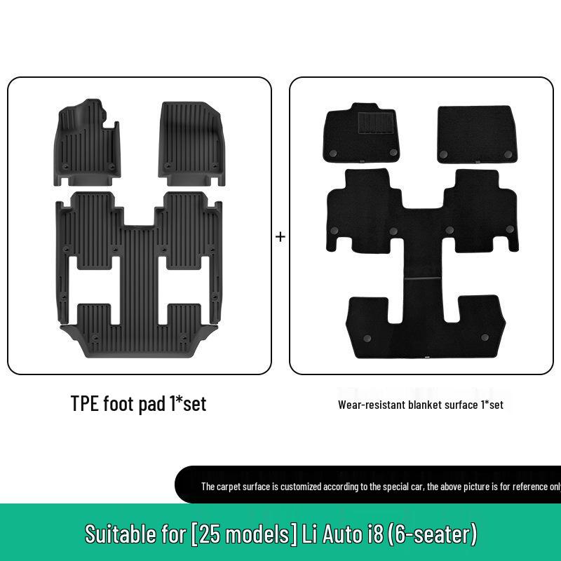 Compatible TPE Floor Mats for 25 Ideal i8 Models: Custom Car, Trunk, and Seat Back Mats