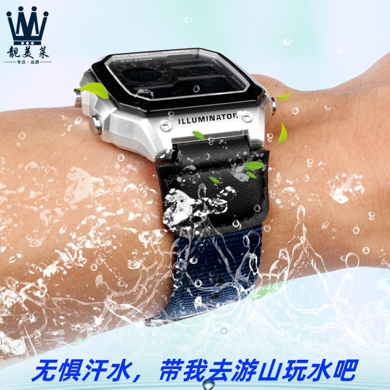 Per Casio AQ-S810W AEQ-110W MCW-200 cinturino da polso in tela di nylon sportivo 16mm 18mm cinturino per orologio cinturino da polso sportivo da uomo