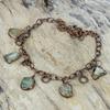 Aquamarine rough necklace electroformed copper necklace real gemstone jewelry adjustable chain necklace handmade necklace anniversary gifts