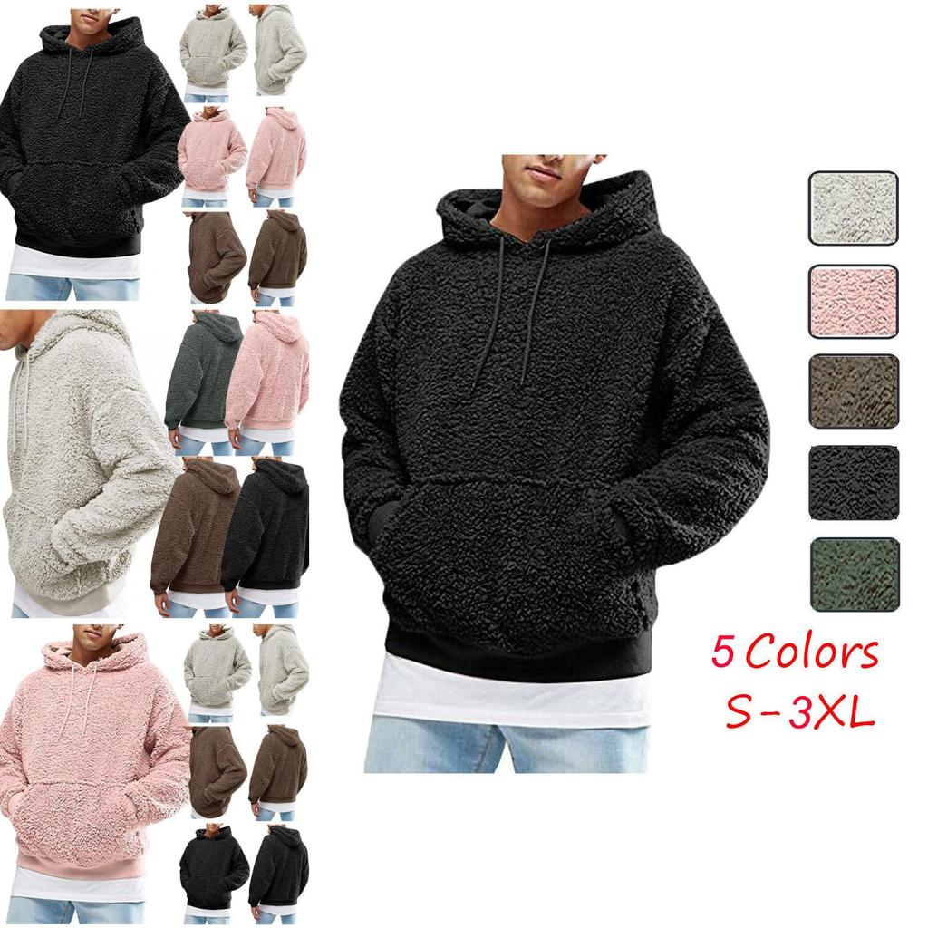 Herren Winter Flauschiger Hoodie Pullover Stilvolles Fleece Sweatshirt für Ultimative Wärme
