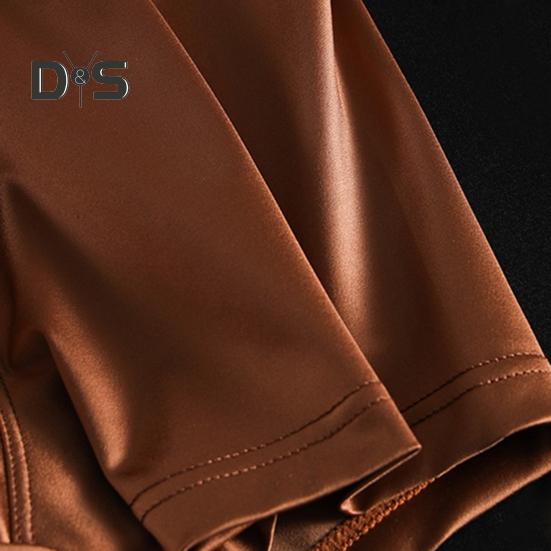 Pánské boxerky, spodní prádlo s vysokou elasticitou, prodyšné, 3D střih, U-konvexní, hladké, ledově hedvábné, saténové, kraťasy, jednobarevné, bezešvé