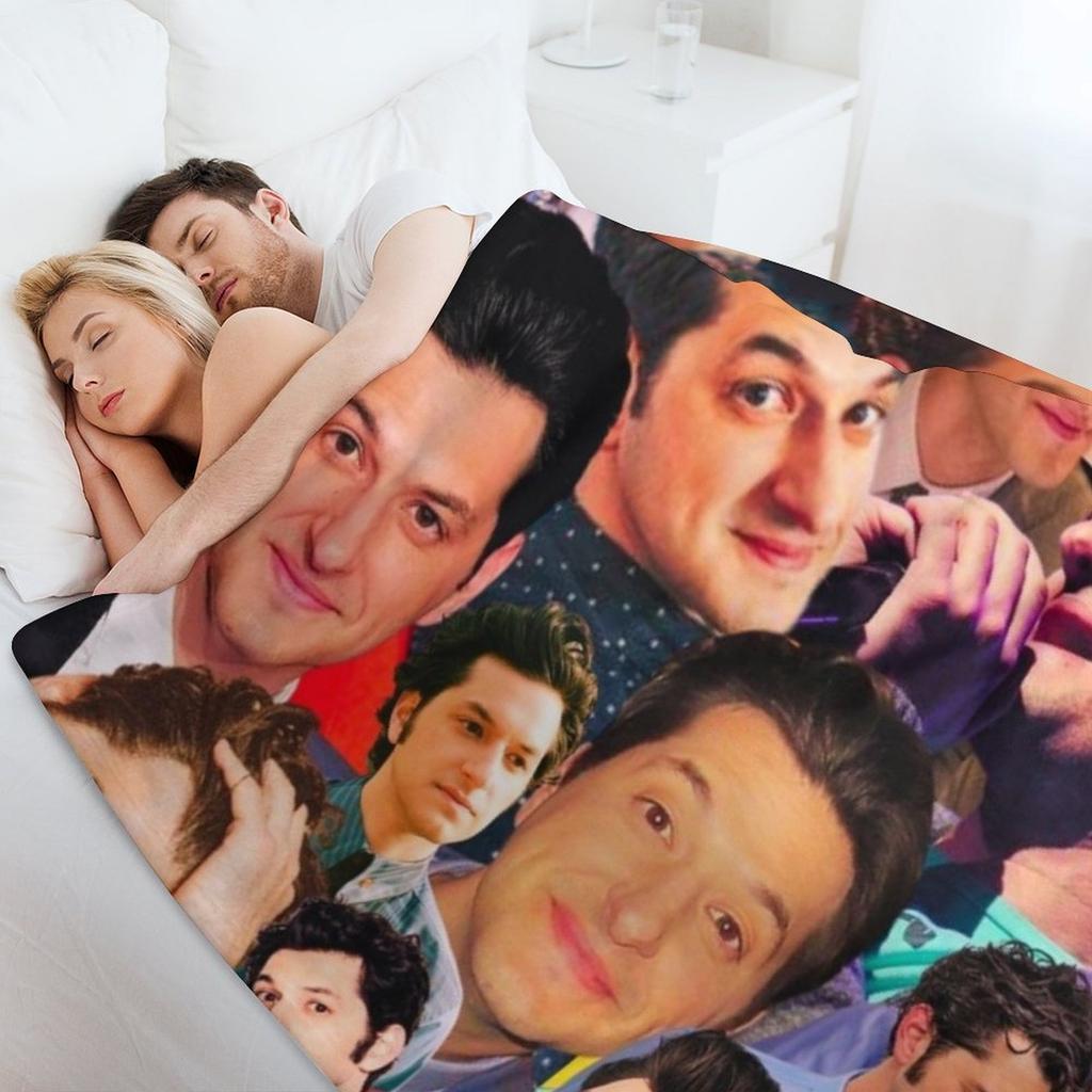 Ben Schwartz Collage Throw Blanket Luxury Designer Cute Sofa Decorative Beds Blankets