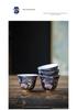 Sky Blue Gold-Accented Small Teacup Set for Home, Personalized Kung Fu Tea Tasting, Six-Cup Gift Box for Gifting.