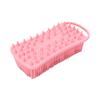 Silicone Body Scrubber Rectangular Gentle Massage Exfoliating Silicone Bath Brush with Hanging Hole