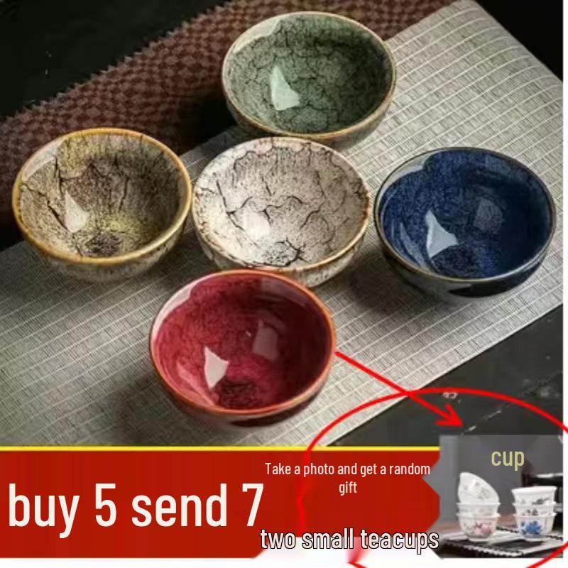 Jianzhan Ceramic Tea Set: Kiln Change Kung Fu Teacups & Bowls