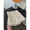 2026 Summer New Trendy Fashion Versatile Slimming Lace Patchwork Design Niche Shorts Women's Wide-Leg Pants