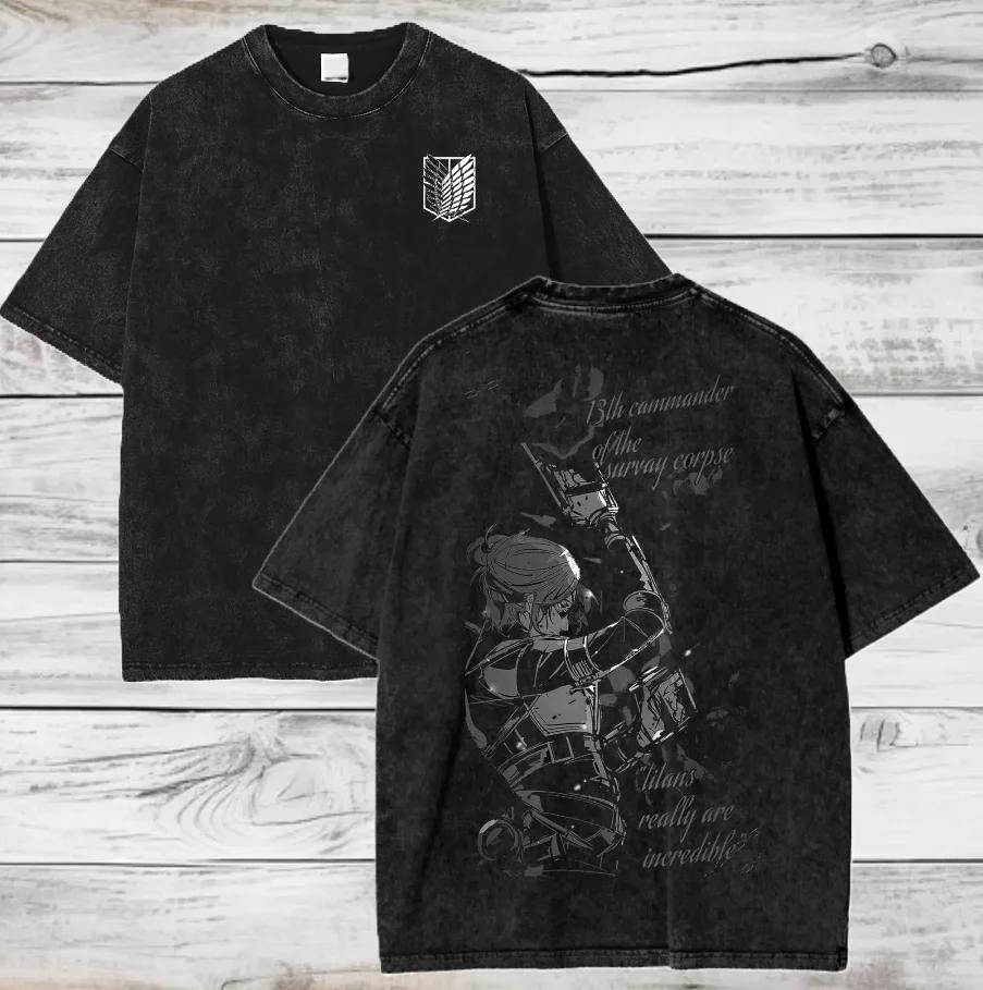 

Gachiakuta Mineral Wash T-Shirt High-nd Luxury Hot Product Oversized High Quality Unisex Washed Vintage Loose Tees Soft Tops XXXL синій