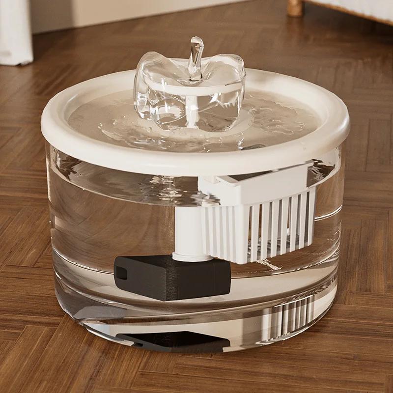Automatic Circulating Pet Water Dispenser for Cats Plastic Drinking Bowls Home Indoor Rounded Kitten Puppy Automatic Feeders