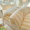 Soft Ins Stripe Bedding Set 3/4pcs Duvet Cover Pillowcase Sheet Set Girly Fresh Style Couple Bed Comforter Colchas Para La Cama