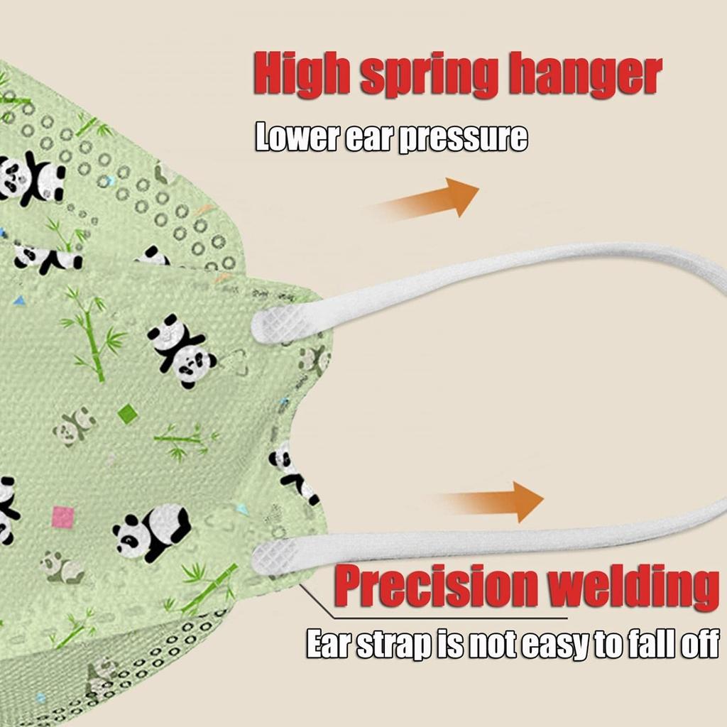 50Pcs Kids Disposable Face_Masks With 3D Designs 4-Ply Cute Printed Breathable Face_Mask