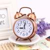Metal Vintage Alarm Clock Double Bells Bedside Clock Mini Table Clock  Dormitory