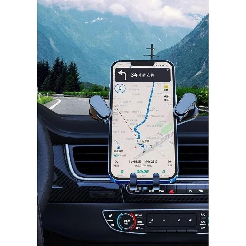 Gravity Auto Lock Car Phone Holder Air Vent Mount Universal Anti‑Slip Mobile Phone Stand Stable Car Bracket