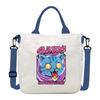 Group Canvas Bag Cartoon Little Illustration Student Collection Handbag Crossbody Shopping Bag