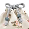 COLORFUL CANDY STYLE Drawstring Lunch No Gusset Name Petit Bouquet Set of Cute for Elementary Lunch NL903602 Bags, Medium, (with Tag),