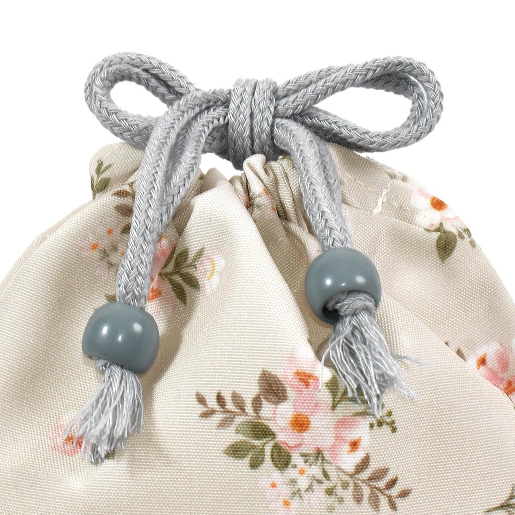 COLORFUL CANDY STYLE Drawstring Lunch No Gusset Name Petit Bouquet Set of Cute for Elementary Lunch NL903602 Bags, Medium, (with Tag),