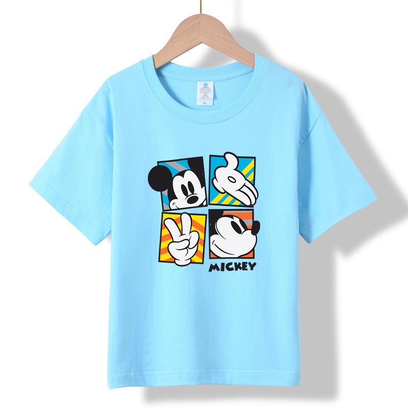 MC-40 MINISO 2026 Summer New Printed Cotton Round Neck T-shirt for Children Aged 1-16, Boys and Girls