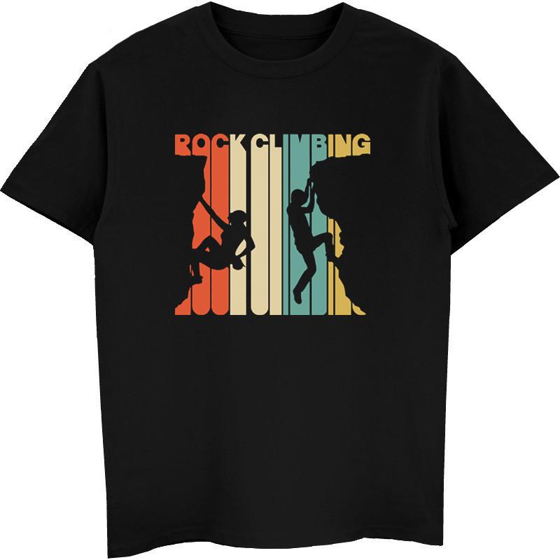 

Винтажная футболка с силуэтом скалолазания, с круглым вырезом и короткими рукавами, летняя, с принтом, мужская, хлопковая, модная футболка S