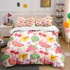 Summer Tropical Fruit Pattern Set Exquisite Three-Piece Bedding Set Gift For Kids And Adults