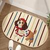 Cartoon Absorbent Mat Weaving Texture Floor Mat Creative Bathroom Mat  Door Entrance