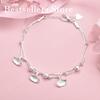 925 Sterling Silver 8-inch Exquisite Ginkgo Leaf Bracelet for Women's Parties, Fashionable Weddings, Jewelry Accessories