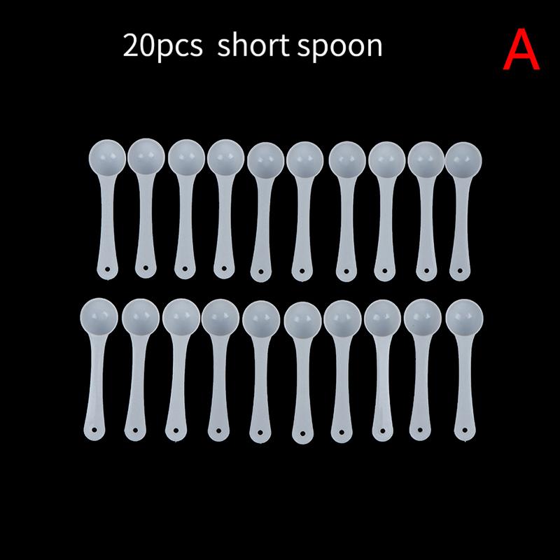 Hot 20PCS 1g Plastic 1 Gram Scoops/Spoons For Food/Milk/Medcine Measuring Spoons