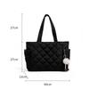 KVeaulse Lightweight Shoulder Bag for Women, Large Capacity Tote Bag, Perfect for Commuting, School, and A4 Size, Nylon, 2-Way, Zippered, Off-White