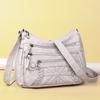 New Women's Casual Fashion Versatile Multi-layer Multi-pocket Soft Leather Shoulder Bag Diagonal Span Bag Mother Bag
