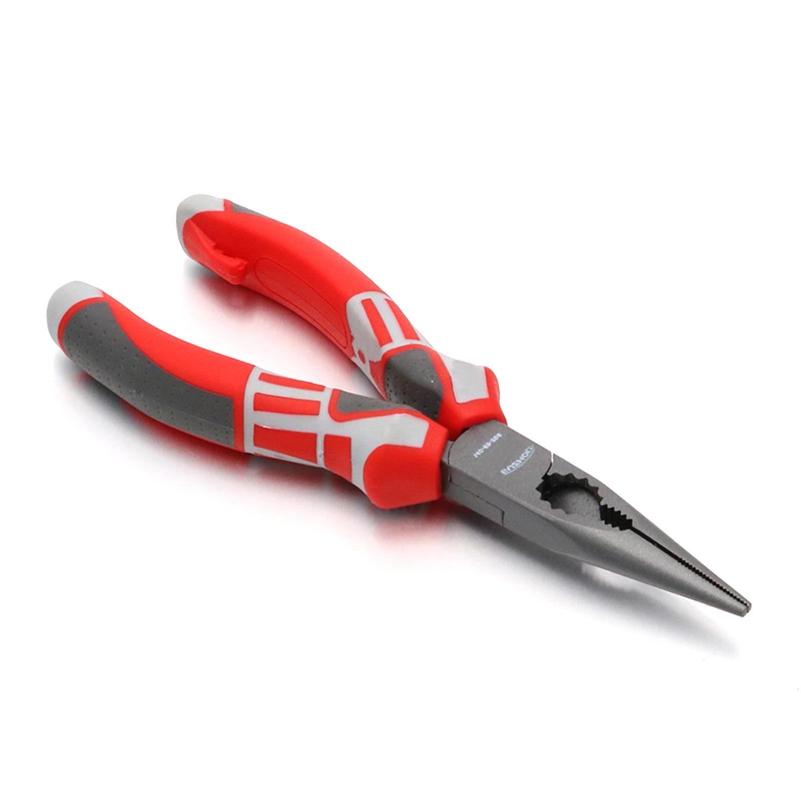 

Electrician Cable Wire Cutter Pliers 7/8inch Long Nose Pliers Cutting Stripping Crimpping Hand Electrician Repair Tool