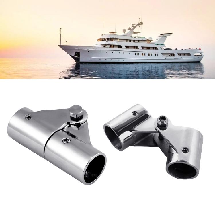 Stainless Steel Rotating Joint Coupling Connector Fitting Adapter for Boat Marine Tubing Canopies Yacht Tubing Fittings