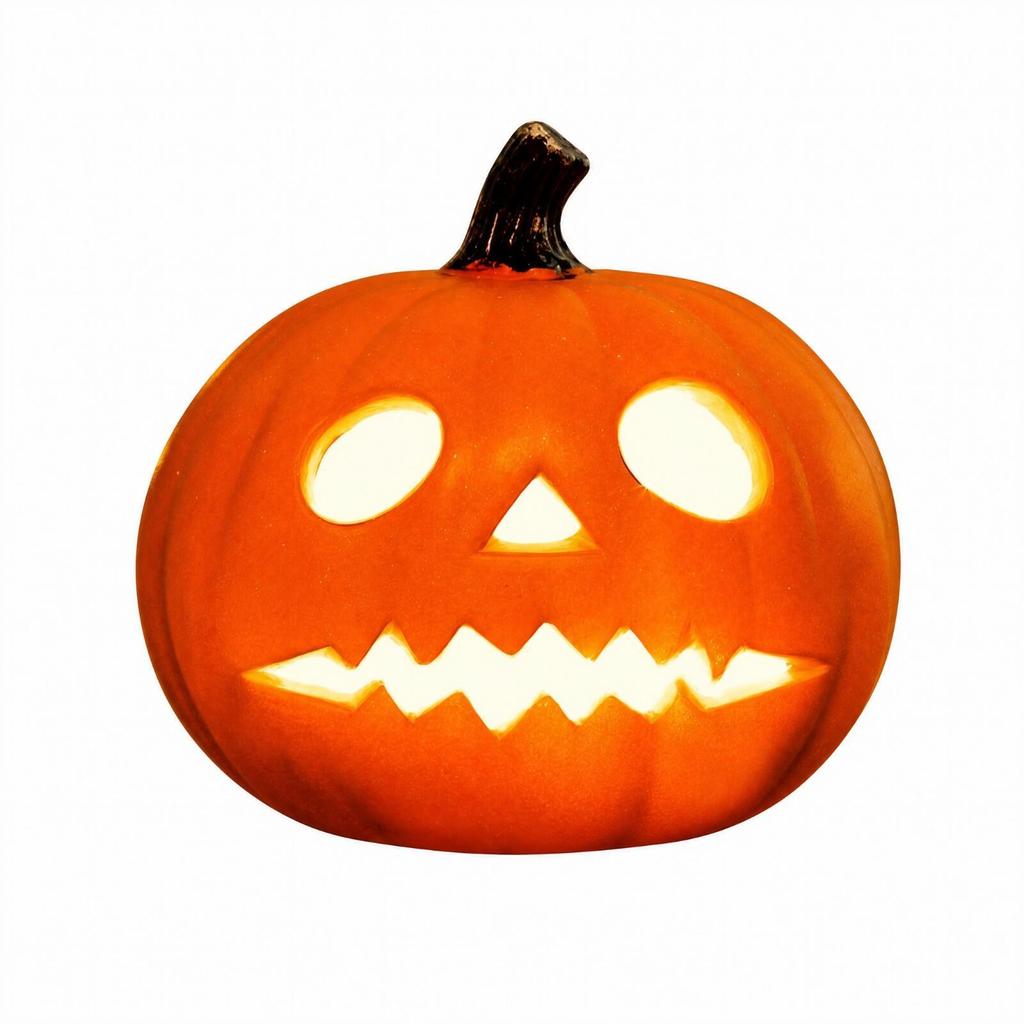 PVC Pumpkin Lantern with Batteries Illuminated Halloween Table Ornament Spooky