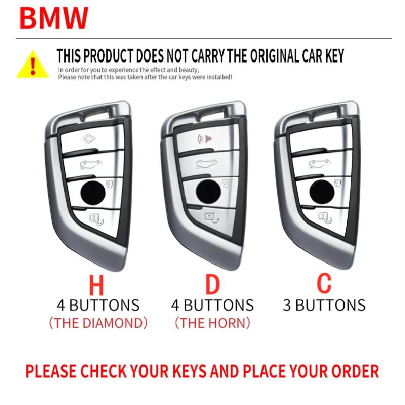 Hot 2025 For BMW X1 X3 X5 X6 X7 1 3 5 6 7 Series G20 G30 G11 F15 F16 G01 G02 F48 Auto Keychain Alloy Car Remote Key Case Cover S