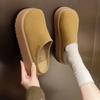 Thick bottom heightening bag head slippers women's 2025 new casual versatile retro lazy outer wear muffin Muller Birkentow