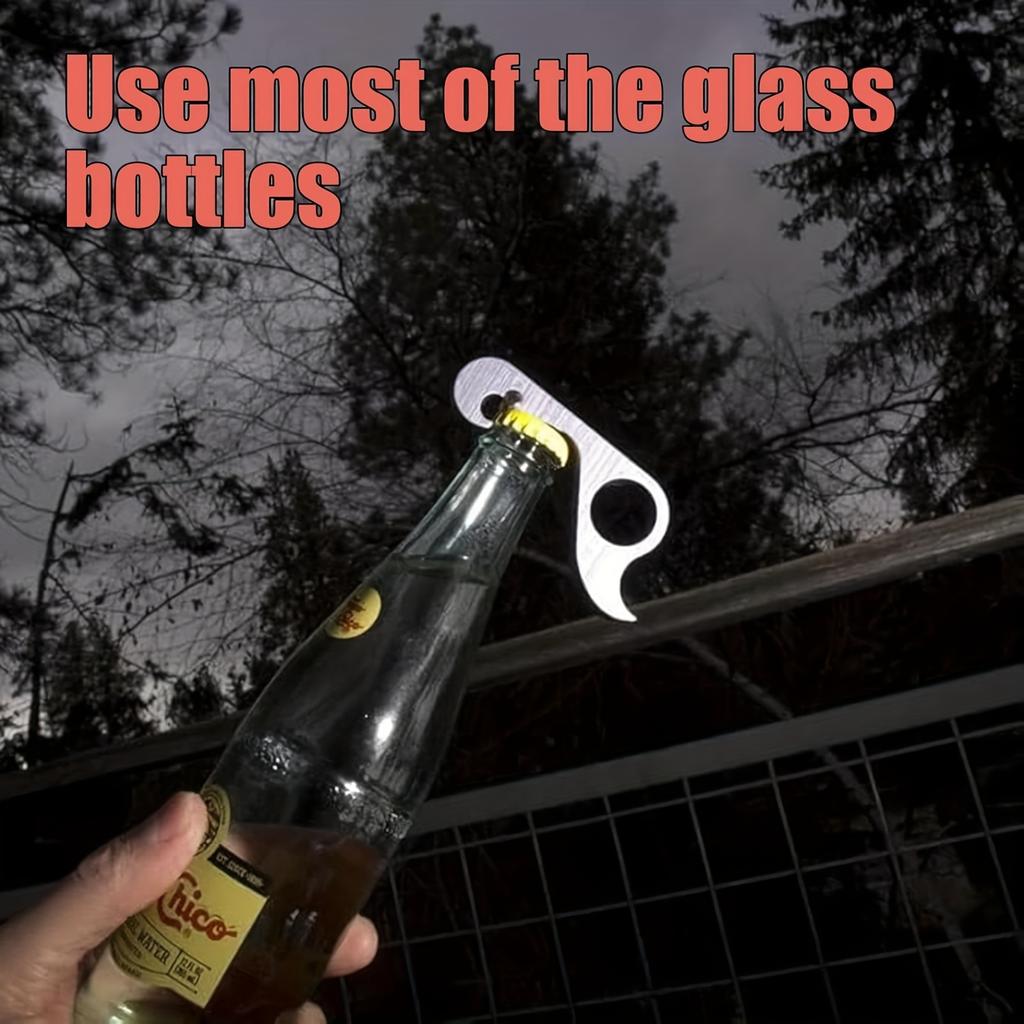 Compact One-Handed Bottle Opener with Magnetic Suction , Portable Aluminum Beer Bottle Opener for Hiking, Camping, and Home Use